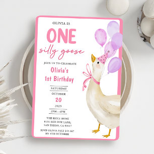 Eine Alberne Gans 1. Geburtstag Party Einladung