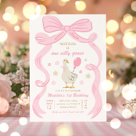 Eine Alberne Gans 1. Geburtstag Party Frühjahr Geb Einladung