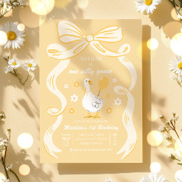 Eine Alberne Gans 1. Geburtstag Party Frühjahr Geb Einladung