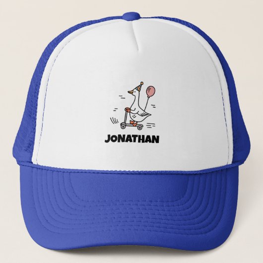 Eine Alberne Gans auf dem Loose Funny T - Shirt Truckerkappe (Vorderseite)