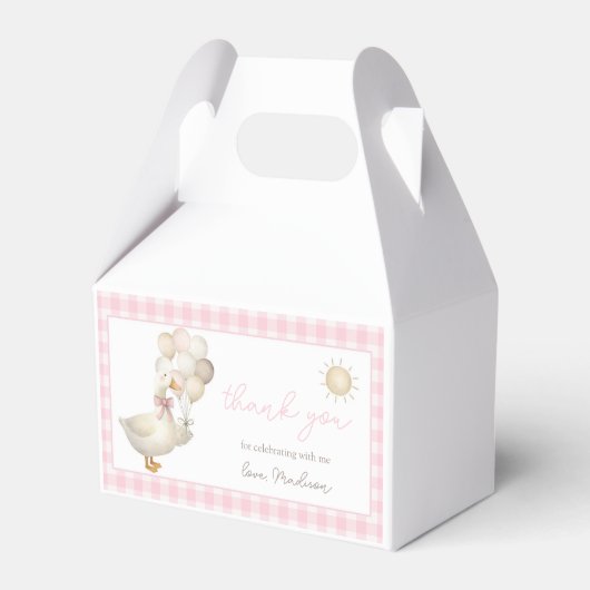 Eine Alberne Gans, Balloons, Retro Gingham Geschenkschachtel (Vorderseite)