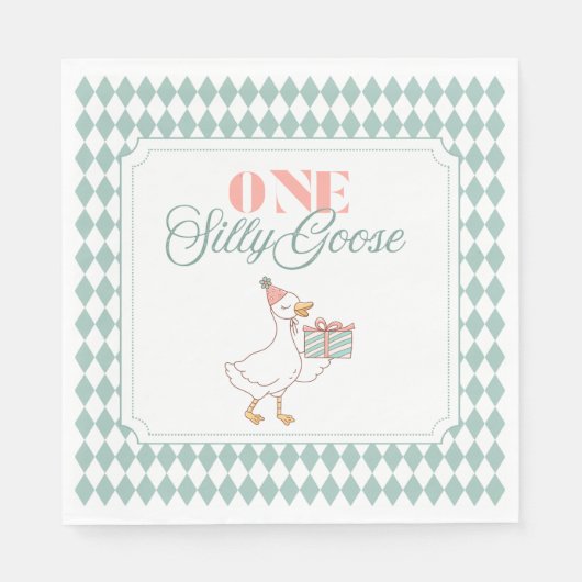 Eine alberne Gans Dessertserviette Serviette (Vorderseite)