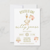 Eine Alberne Gans, erste Geburtstagspartei Einladung (Vorderseite)