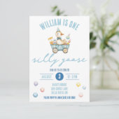 Eine Alberne Gans, erste Geburtstagspartei Einladung (Stehend Vorderseite)