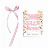 Eine Alberne Gans | Pink Floral Girls 1. Geburtsta Einladung