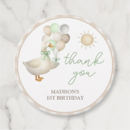 EINE Alberne Gans, Pink Gingham, Retro Gefallen Ta Geschenkanhänger