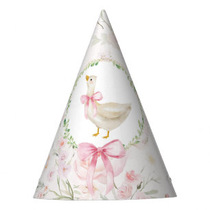 Eine alberne Gans rosa Schleife Mädchen Geburtstag Partyhütchen