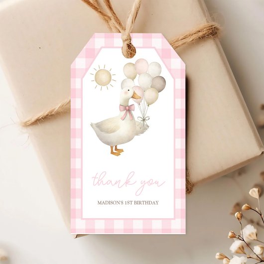 Eine Alberne Gänse, Balloons-Geschenketikette Geschenkanhänger