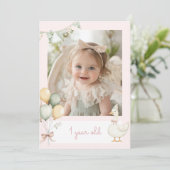 Eine alberne Gänse-Girl-Foto-Bannerkarte Einladung (Stehend Vorderseite)