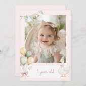 Eine alberne Gänse-Girl-Foto-Bannerkarte Einladung (Vorne/Hinten)