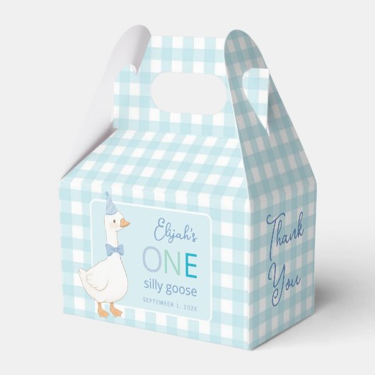 Eine Alberne Gänse Niedlich Blue Boy Erste Geburts Geschenkschachtel (Rückseite)