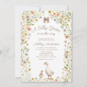 Eine Alberne Gänse-Niedliche Kinderdusche Einladung (Vorderseite)