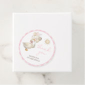 Eine Alberne Gänse, rosa Gingham, Retro Geschenkanhänger (Beispiel)