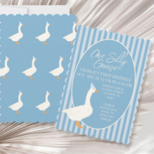 Eine Alberne Gänse zum ersten Geburtstag Einladung