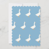 Eine Alberne Gänse zum ersten Geburtstag Einladung (Rückseite)