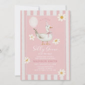 Eine Alberne Gänsedaisy-Girl-Babydusche Einladung (Vorderseite)