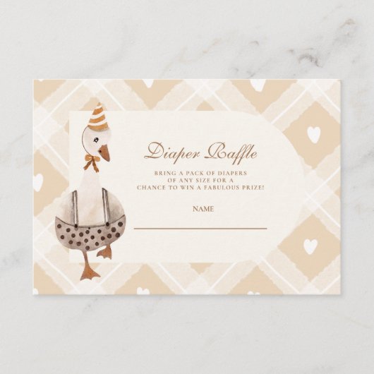 Eine Alberne Gänsedusche Begleitkarte (Vorderseite)