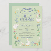 Eine Alberne Gänsedusche Einladung (Vorne/Hinten)