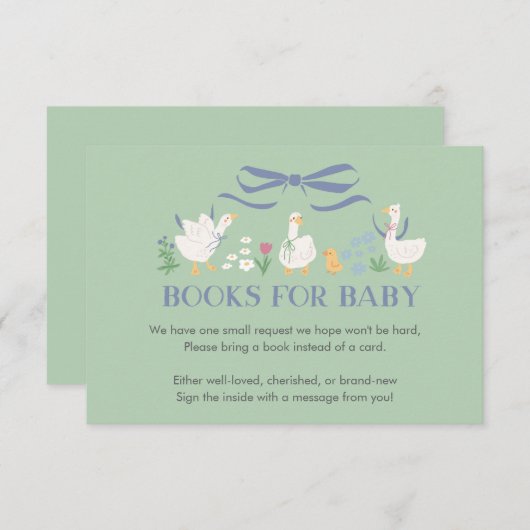 Eine Alberne Gänsedusche für die Kinderkarte Mitteilungskarte (Vorne/Hinten)