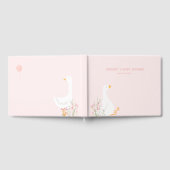 Eine Alberne Gänsedusche Pink Girl Babydusche Gästebuch (Voll)
