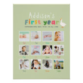 Eine Alberne Gänsefotografie im ersten Geburtstag Poster (Vorderseite)