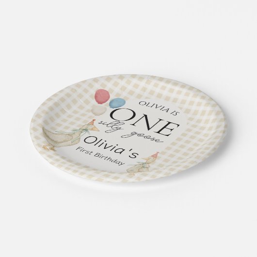 Eine Alberne GänseGeburtstagsparty Pappteller (Schrägansicht)