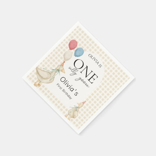 Eine Alberne GänseGeburtstagsparty Serviette (Ecke)