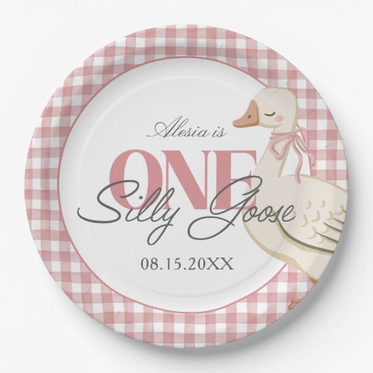 Eine Alberne Gänsehaut Rosa Cotattacore Pappteller (Vorderseite)