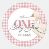 Eine Alberne Gänsehaut Rosa Cotattacore Runder Aufkleber (Vorderseite)