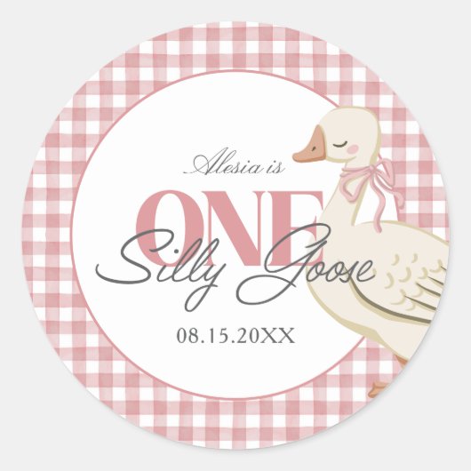 Eine Alberne Gänsehaut Rosa Cotattacore Runder Aufkleber (Vorderseite)