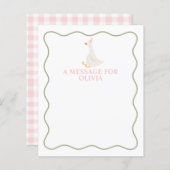 Eine Alberne Gänsekapsel zum ersten Geburtstag (Vorne/Hinten)