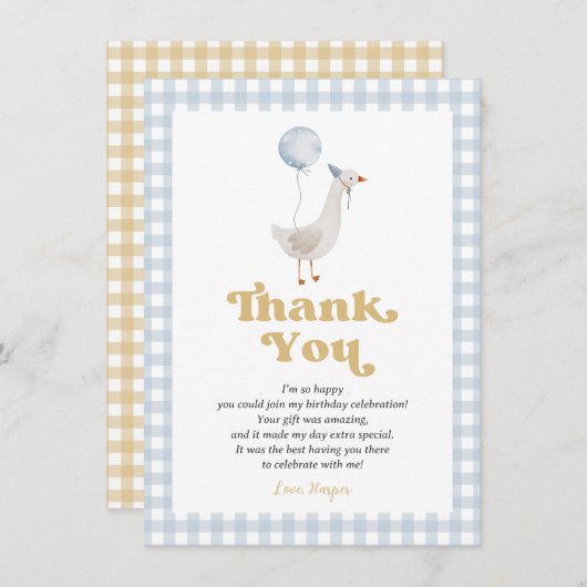 Eine Alberne Gänsekarte Einladung (Vorne/Hinten)