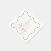 Eine Alberne Gänsepink und -grün Serviette (Ecke)