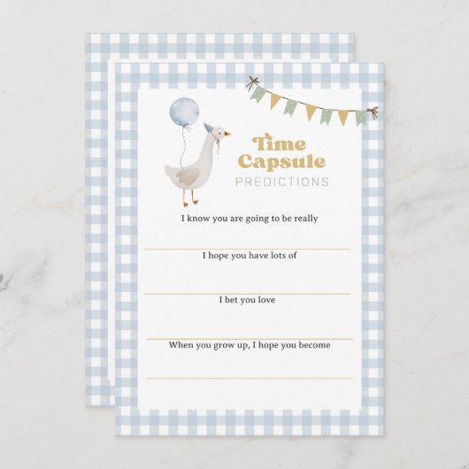 Eine Alberne Gänsezeitkapsel-Message-Karte Einladung (Vorne/Hinten)