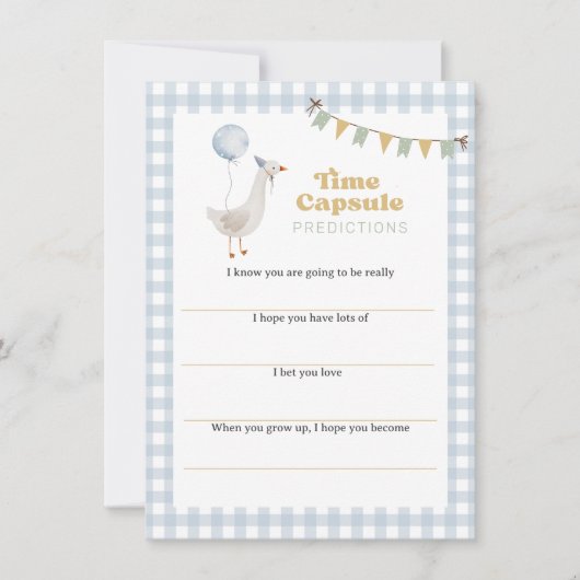 Eine Alberne Gänsezeitkapsel-Message-Karte Einladung (Vorderseite)