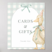 Eine Alberne Gänskarte überreicht Tabletop Schildk Poster (Vorne)