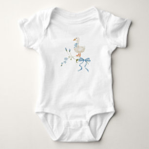 Eine Alberne kleine Gänse Geburtstagsfarbe Baby Strampler