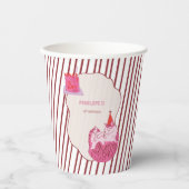 Eine alberne rosa Katze wird 1 Pappbecher (Vorderseite)