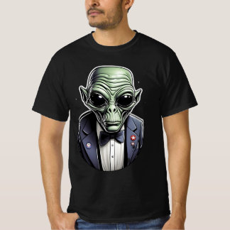 Eine Alien in einem Anzug gekleidet. T-Shirt