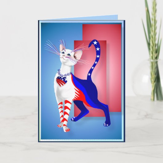 Eine All American Cat Card Karte (Vorderseite)