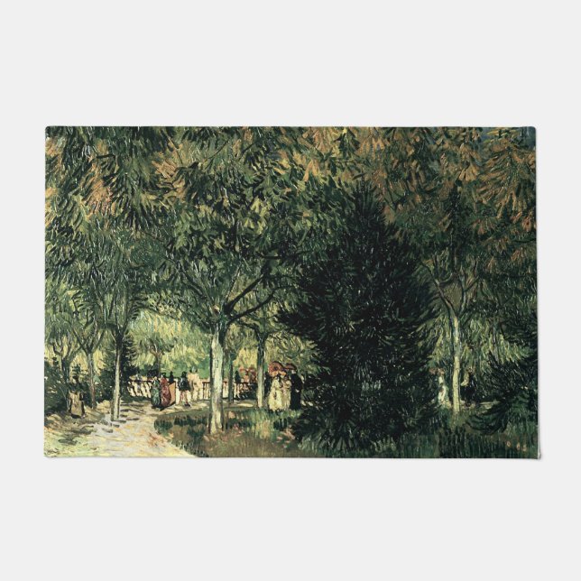 Eine Allee im öffentlichen Garten in Aries Floor M Fußmatte (Vorderseite)