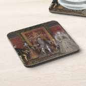 Eine Allegorie der Tudor Reihenfolge: Die Familie Getränkeuntersetzer (Linke Seite)