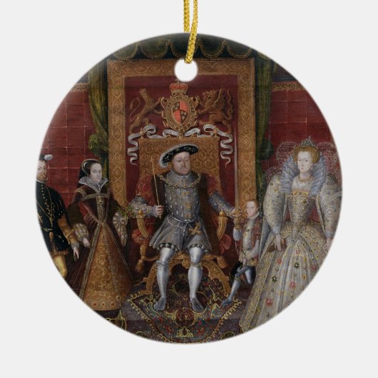 Eine Allegorie der Tudor Reihenfolge: Die Familie Keramikornament (Vorne)
