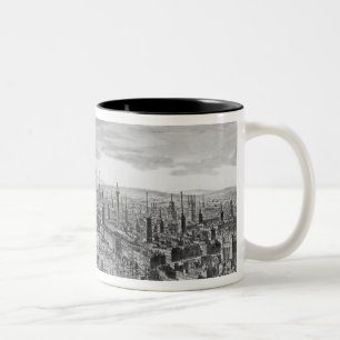 Eine allgemeine Ansicht der Stadt von London Zweifarbige Tasse