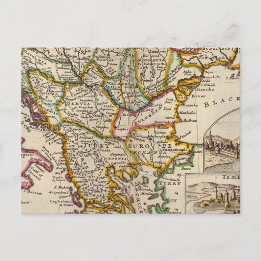 Eine allgemeine Karte der Türkei in Europa (Vorderseite)