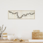 Eine allgemeine Karte des Flusses Ohio, Plate the Poster (Küche)