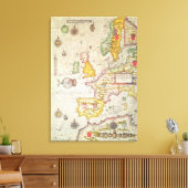 Eine allgemeine Karte Leinwanddruck (Insitu (Wohnzimmer))