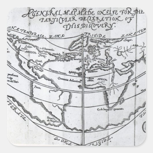 Eine allgemeine Karte Quadratischer Aufkleber (Vorderseite)