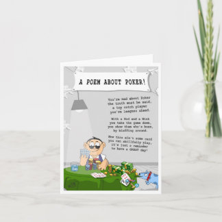 Eine alltägliche Grußkarte für jeden Poker. Karte