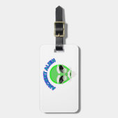 Eine alte Alien Gepäckanhänger (Vorderseite vertikal)